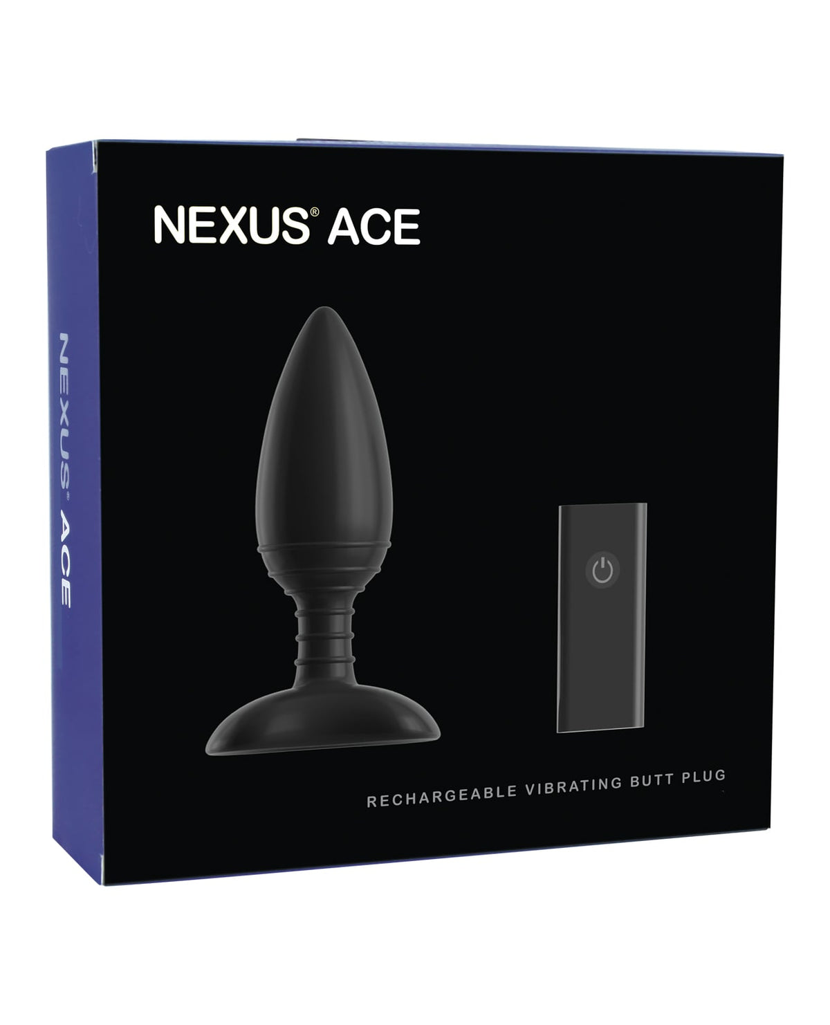 Nexus Ace Remote Control Vibrating Plug – Black – Large