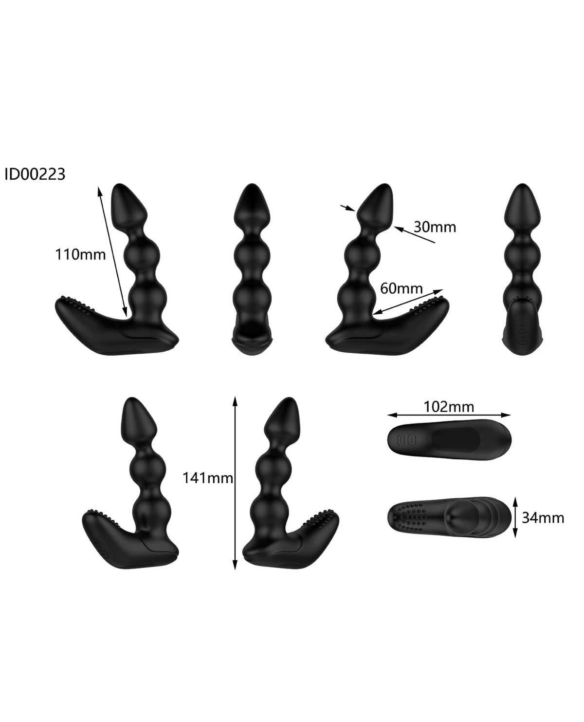 Nexus Bendz Bendable Prostate & Perineum Massager – Black – view 4