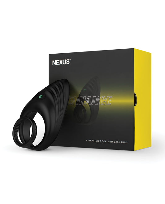 Nexus Enhance Vibrating Cock & Ball Ring – Black