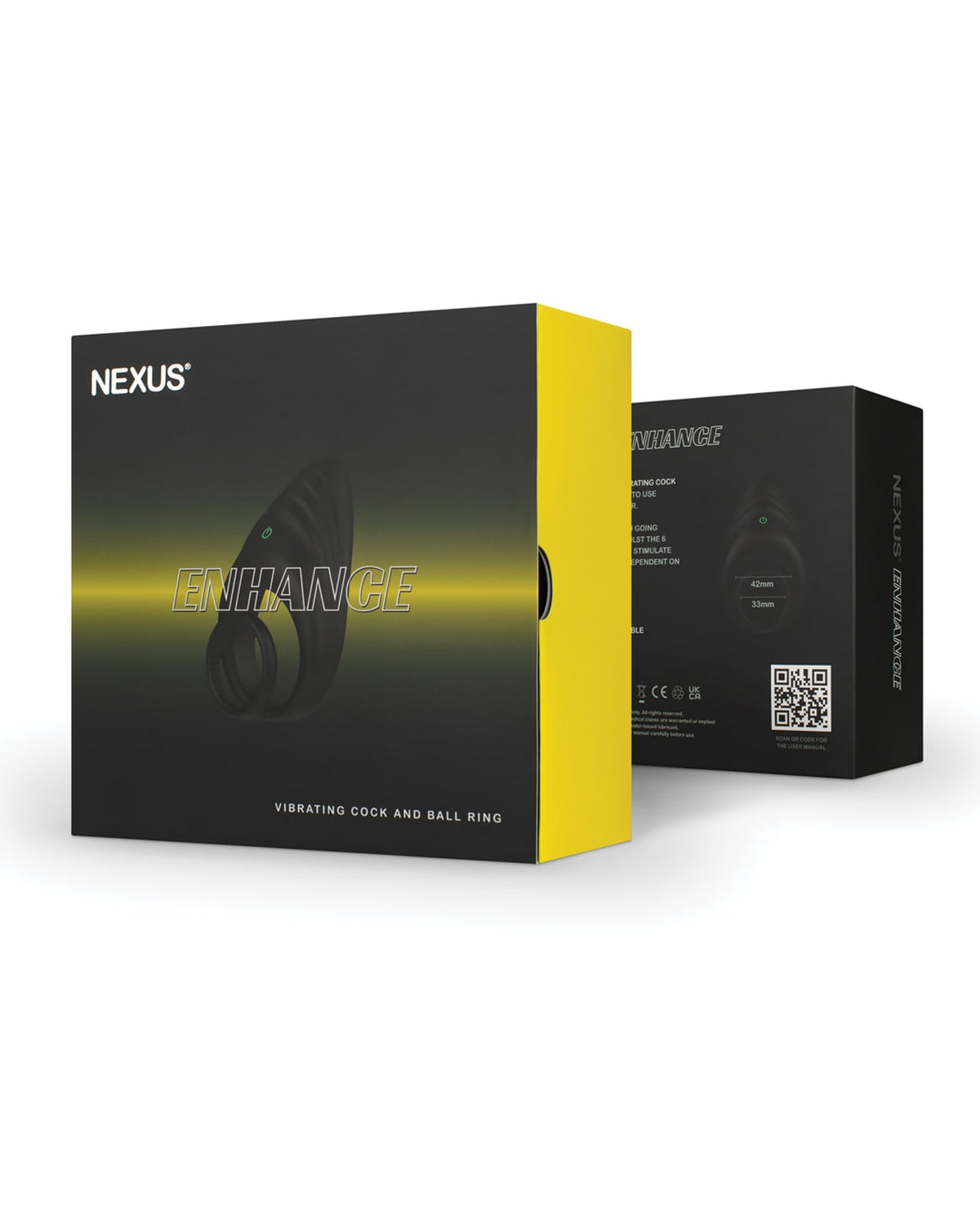 Nexus Enhance Vibrating Cock & Ball Ring – Black – view 5