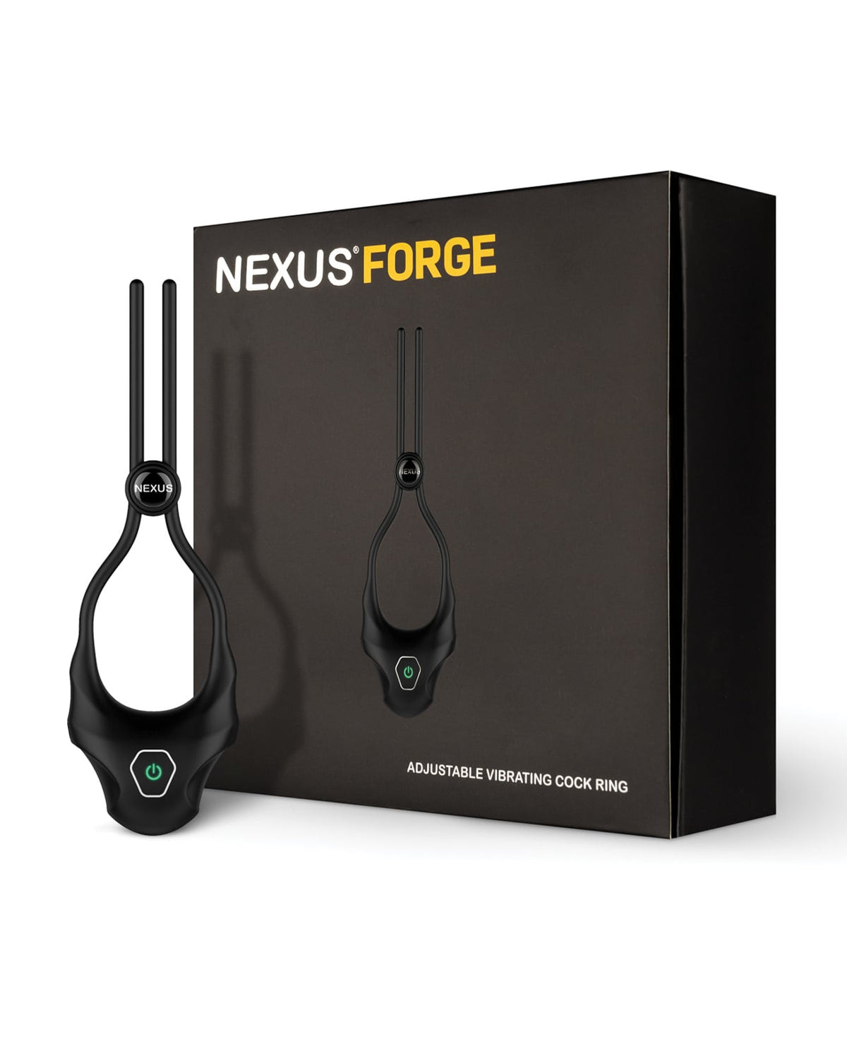 Nexus Forge Adjustable Vibrating Lasso Ring – Black