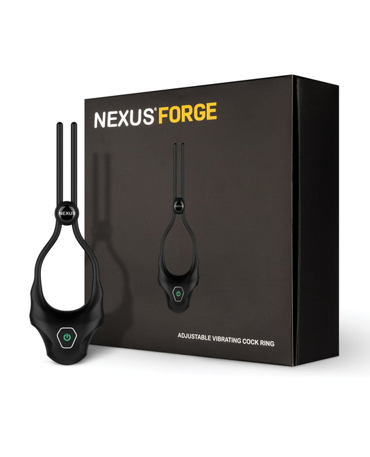 Nexus Forge Adjustable Vibrating Lasso Ring – Black