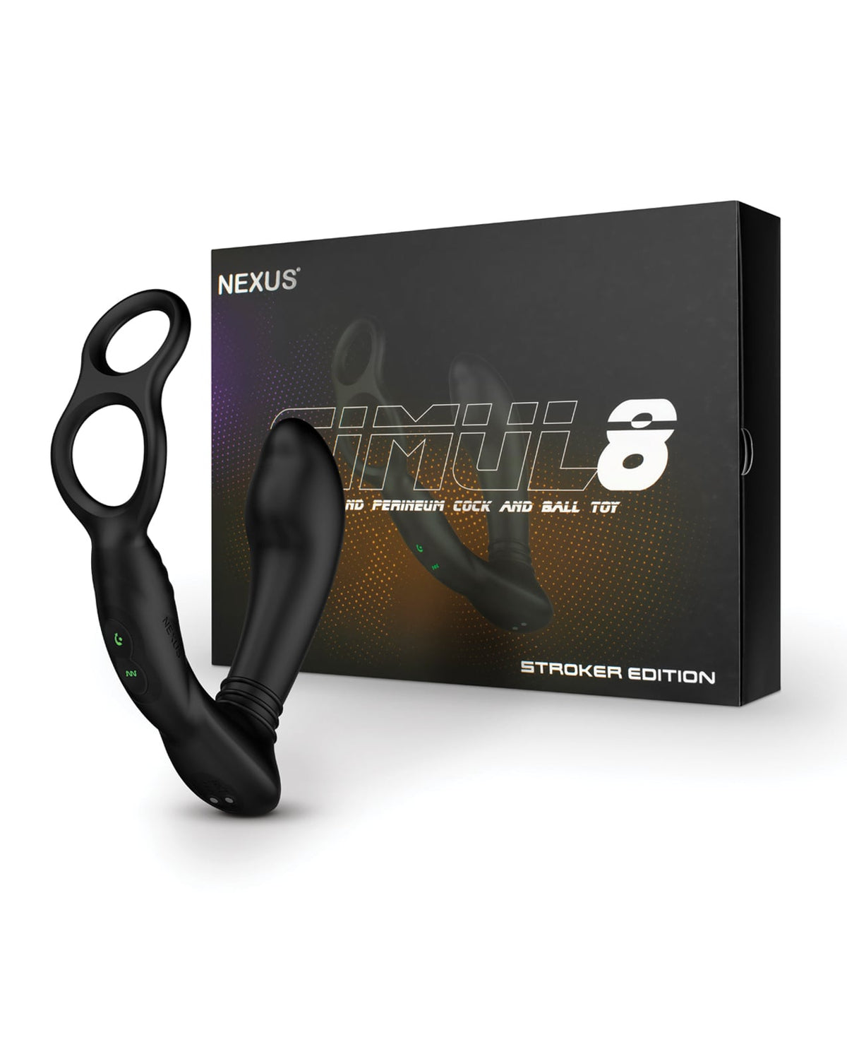 Nexus Simul8 Stroker Edition Prostate Massager & Cock Ring – Black