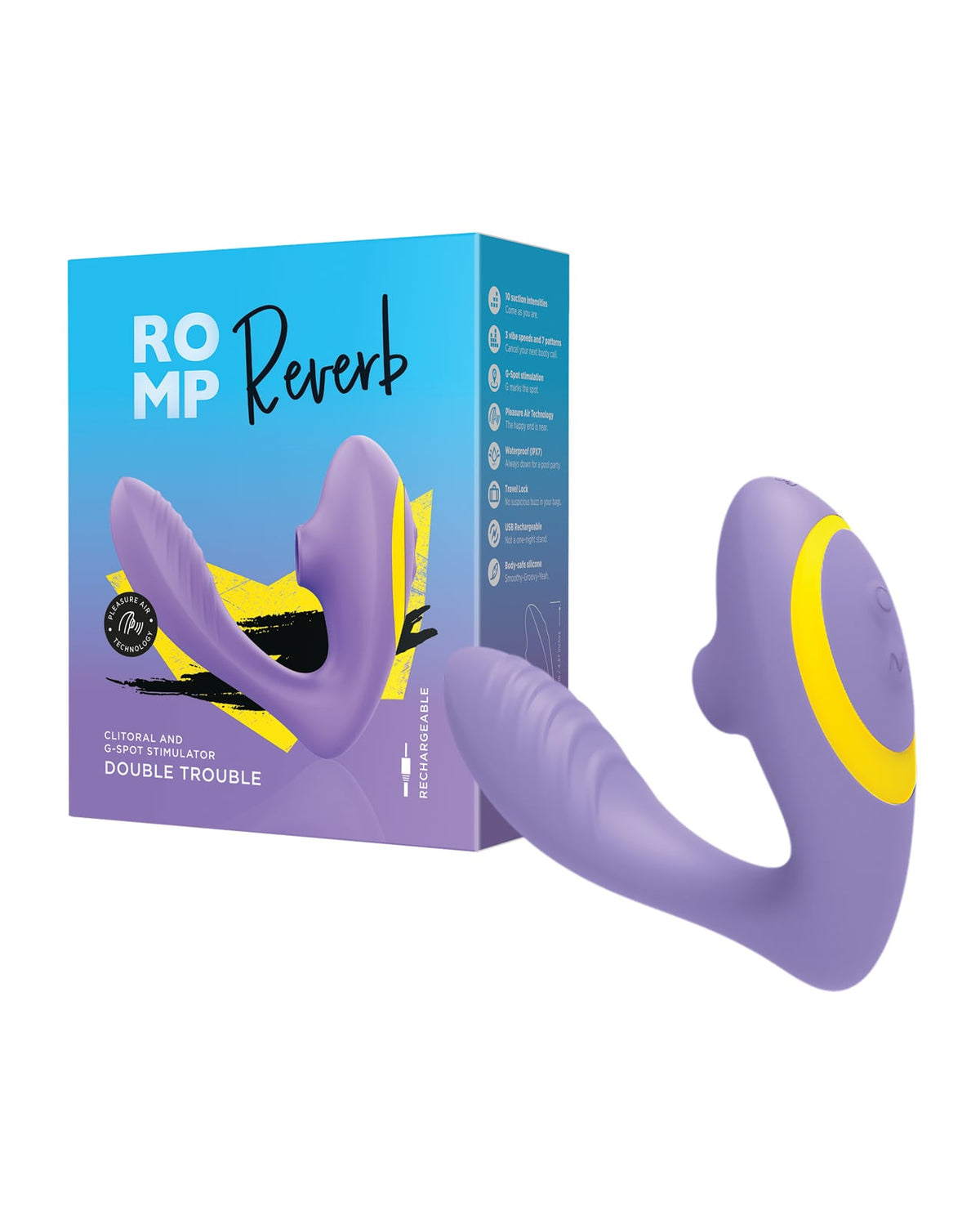 ROMP Reverb Pleasure Air & G-Spot Dual Stimulator – Lilac