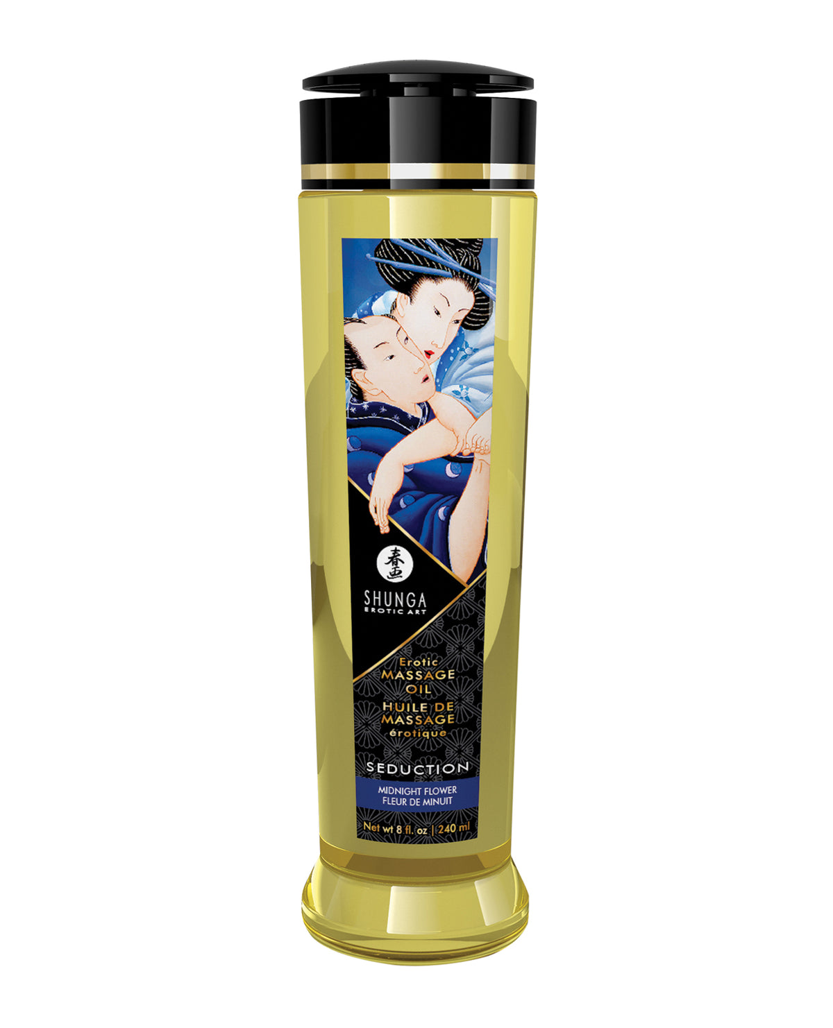 Shunga Erotic Massage Oil – 8 oz – Midnight Flower