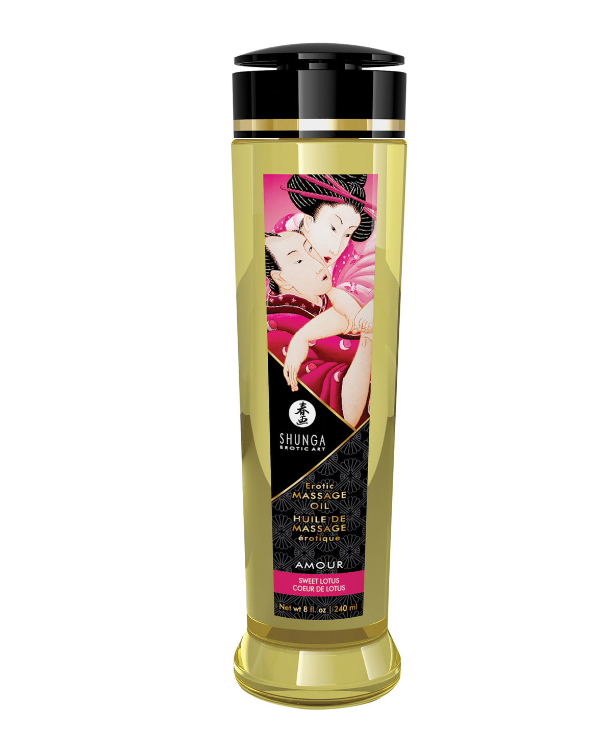 Shunga Erotic Massage Oil – 8 oz – Sweet Lotus