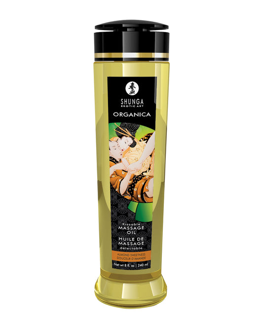 Shunga Organica Kissable Massage Oil – 8 oz – Almond Sweetness