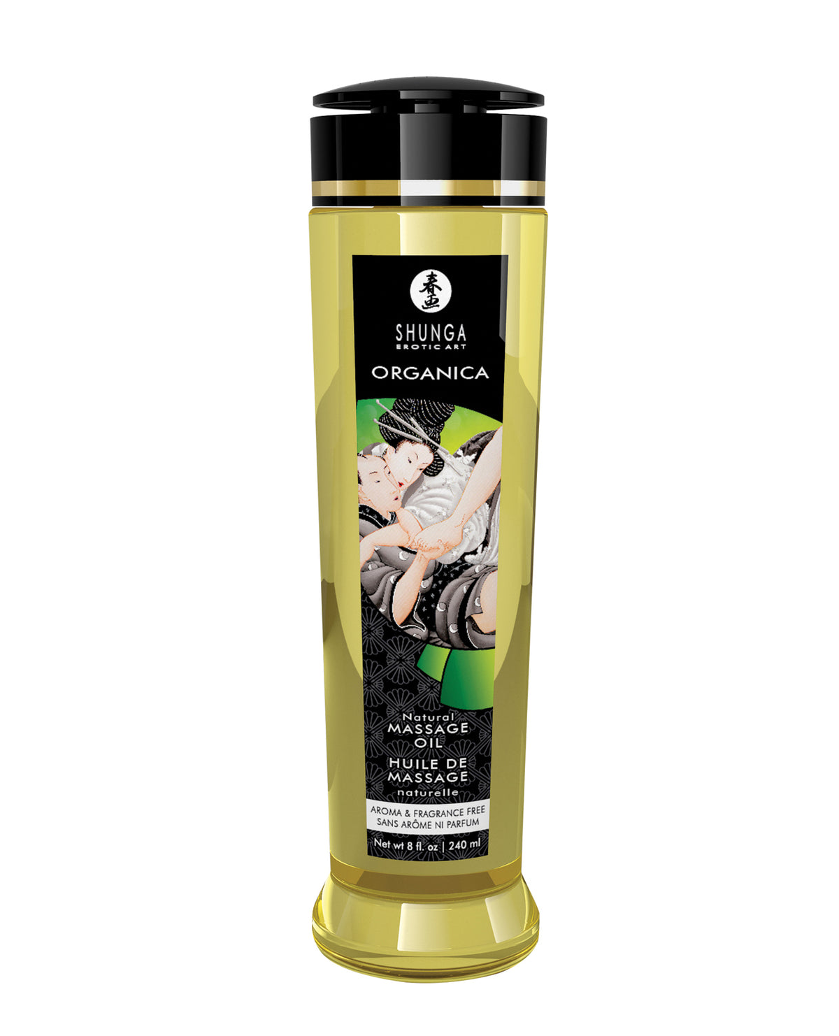 Shunga Organica Kissable Massage Oil – 8 oz – Natural