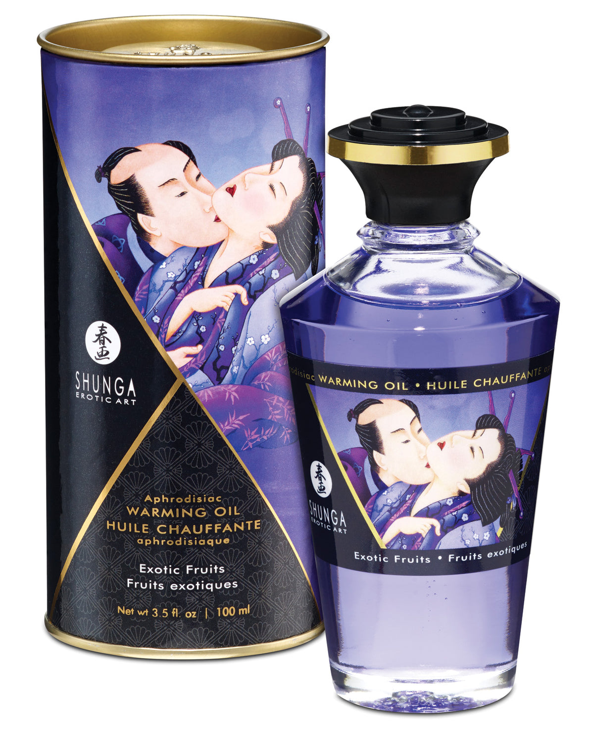 Shunga Kissable Warming Oil – 3.5 oz – Exotic Fruits
