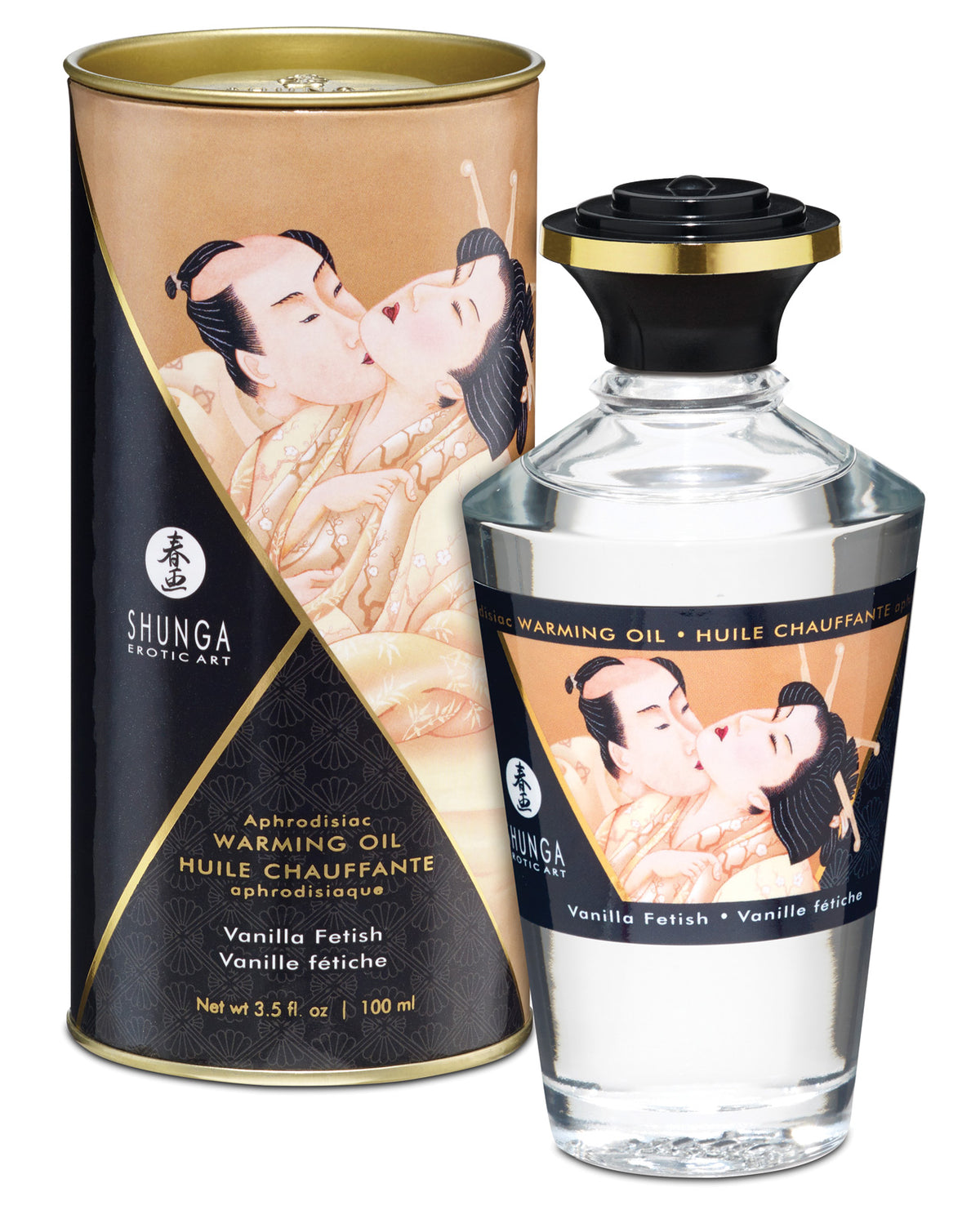 Shunga Kissable Warming Oil – 3.5 oz – Vanilla Fetish
