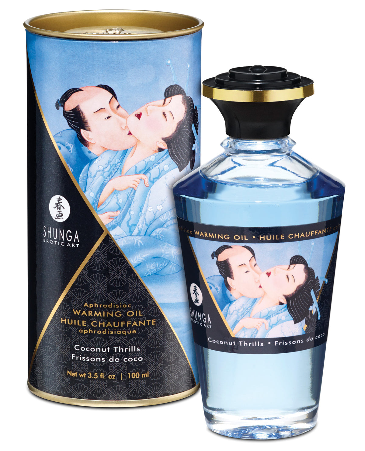 Shunga Kissable Warming Oil – 3.5 oz – Coconut Thrills