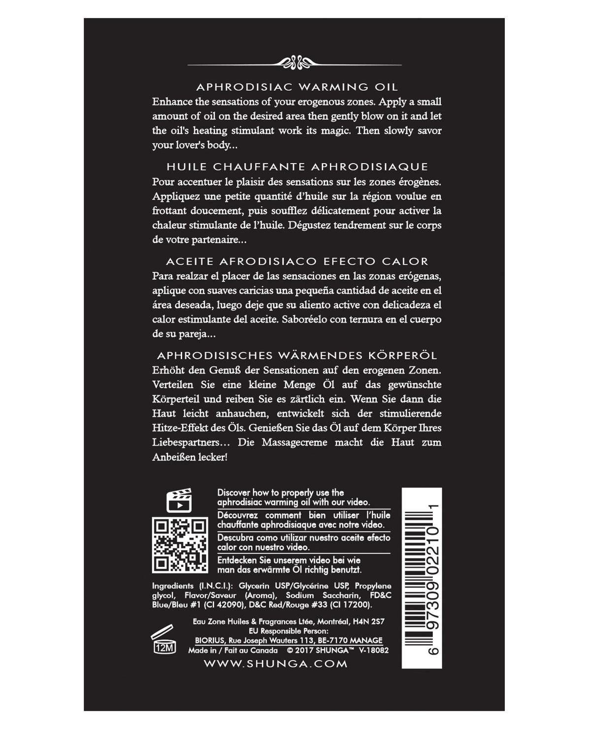 Shunga Kissable Warming Oil – 3.5 oz – Coconut Thrills – view 3