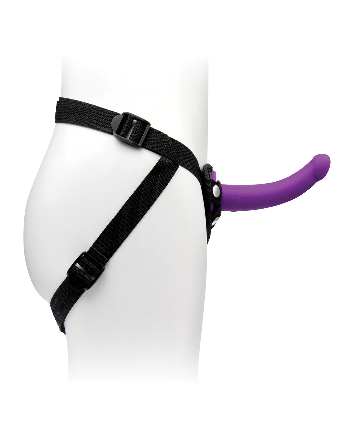 Together Tilt 6.5" Vibrating Silicone Dildo & Harness Set – view 7