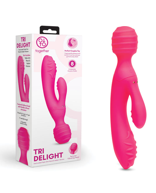 Together Tri Delight Dual-Ended Wand & Rabbit Vibrator