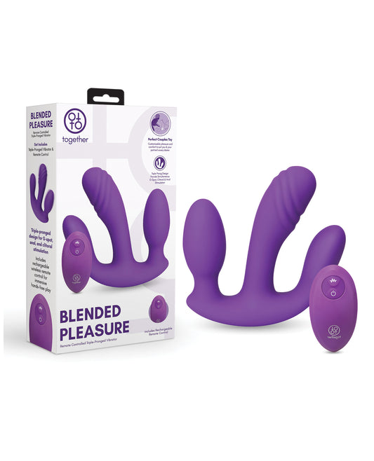 Together Blended Pleasure Remote Control Triple-Pronged Vibrator