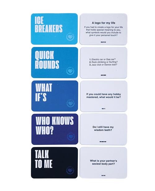 Talk For Hours card categories and sample questions