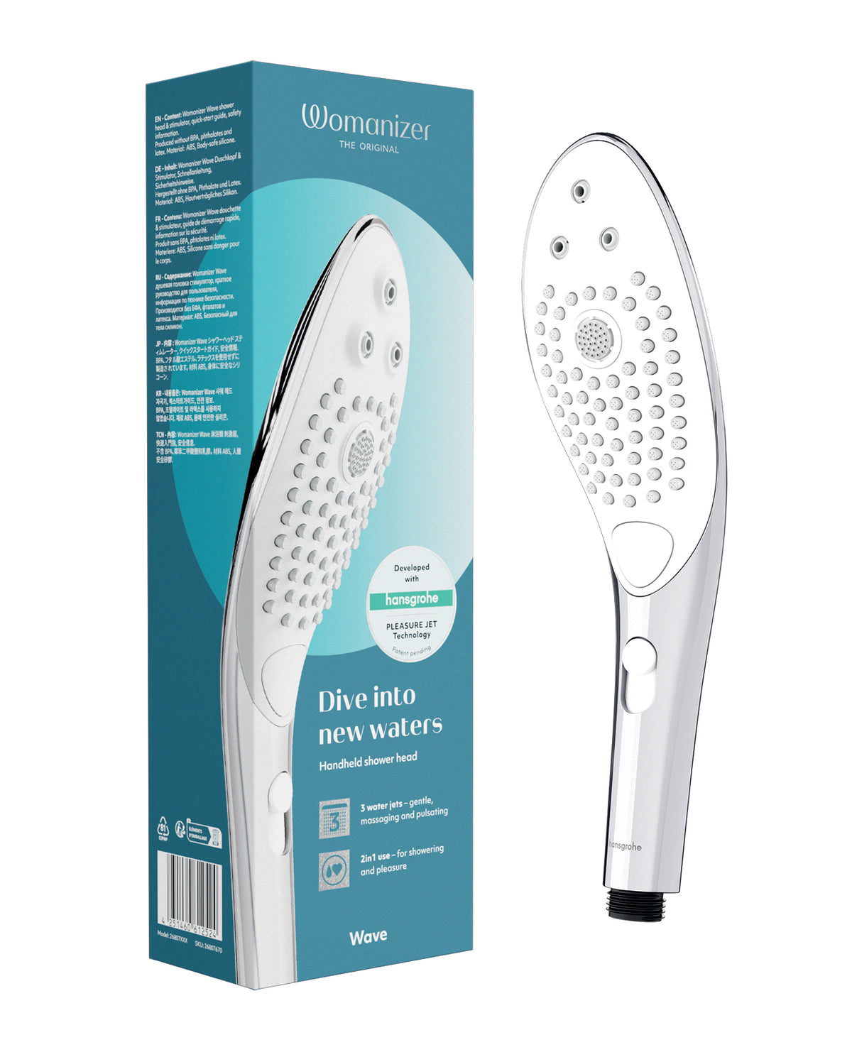 Womanizer Wave Pleasure Shower Head – Chrome