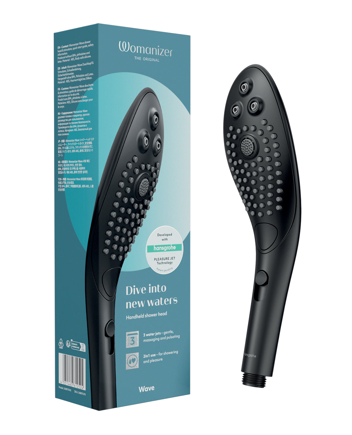 Womanizer Wave Pleasure Shower Head – Black