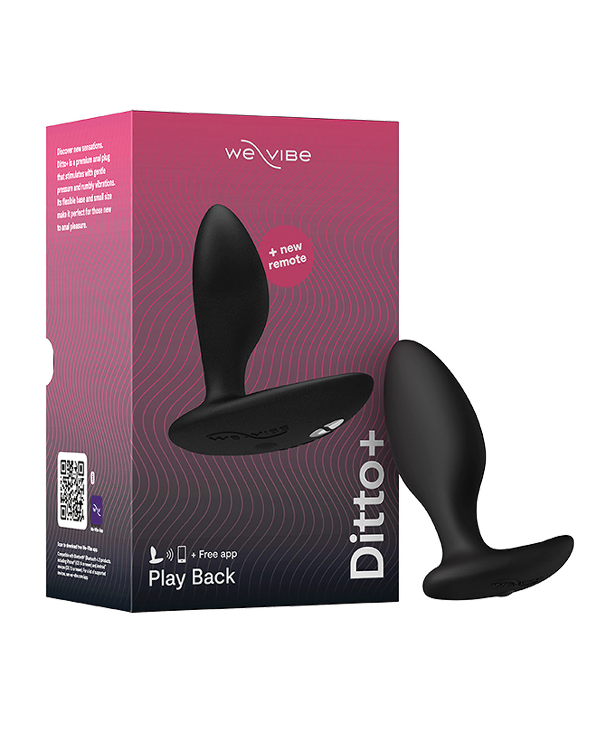 We-Vibe Ditto+ Vibrating Plug – Satin Black