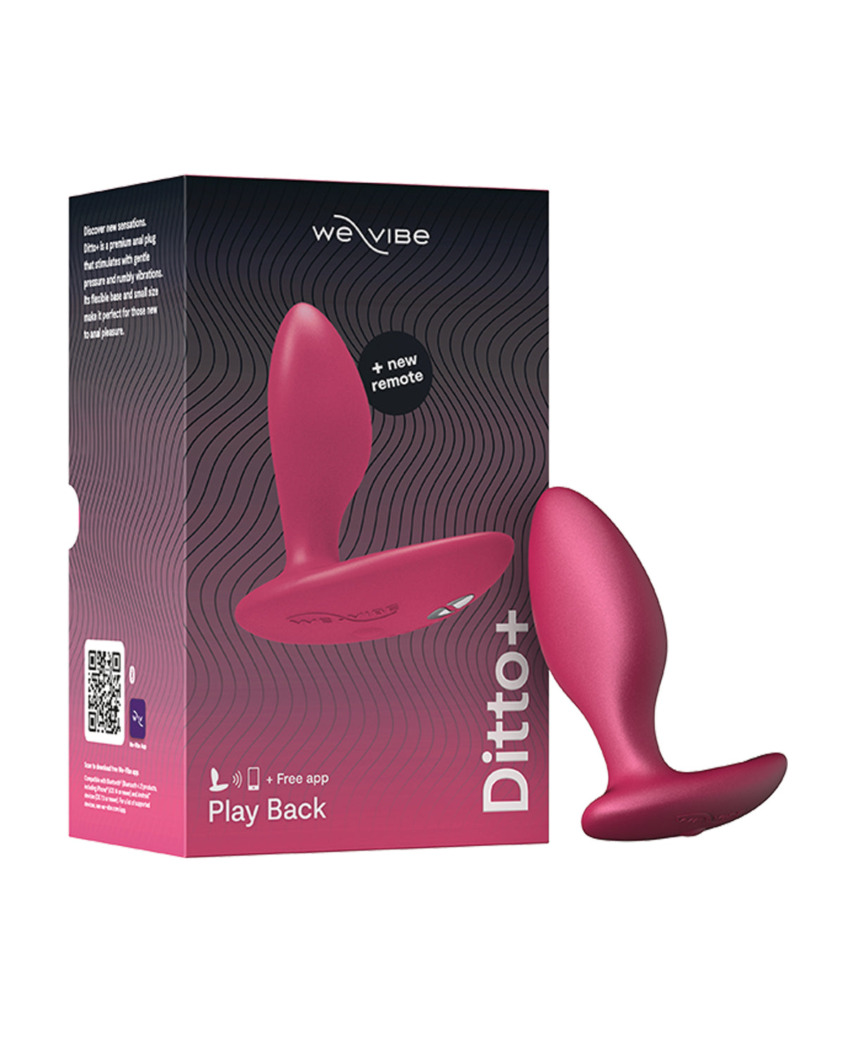 We-Vibe Ditto+ Vibrating Plug – Cosmic Pink