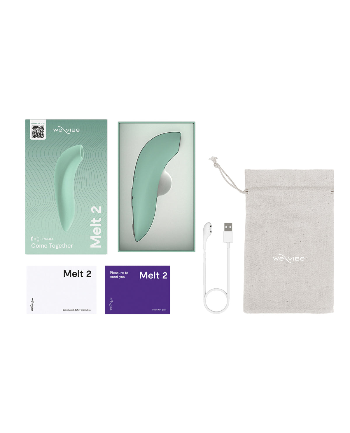 We-Vibe Melt 2 Couples Pleasure Air Stimulator – Sage – view 6