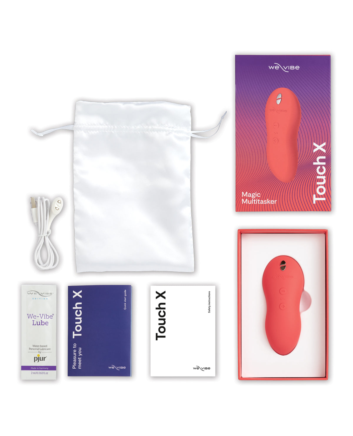 We-Vibe Touch X Lay-On Vibrator – Crave Coral – view 5