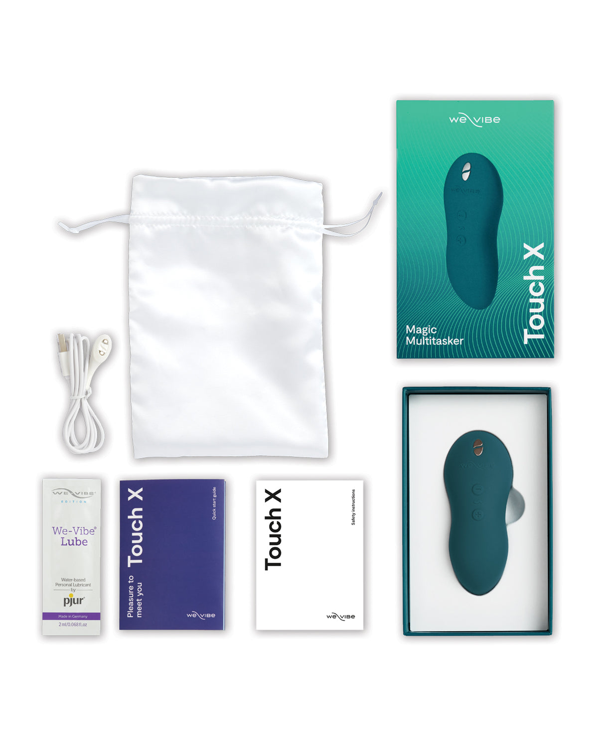 We-Vibe Touch X Lay-On Vibrator – Green Velvet – view 5