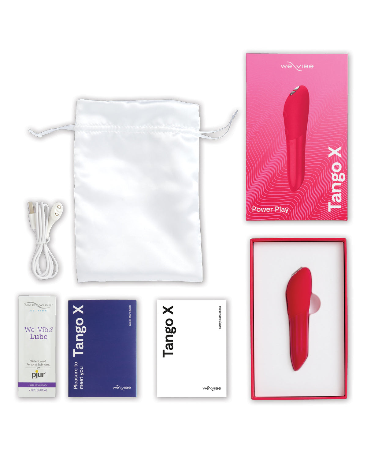 We-Vibe Tango X Bullet Vibrator – Cherry Red – view 5