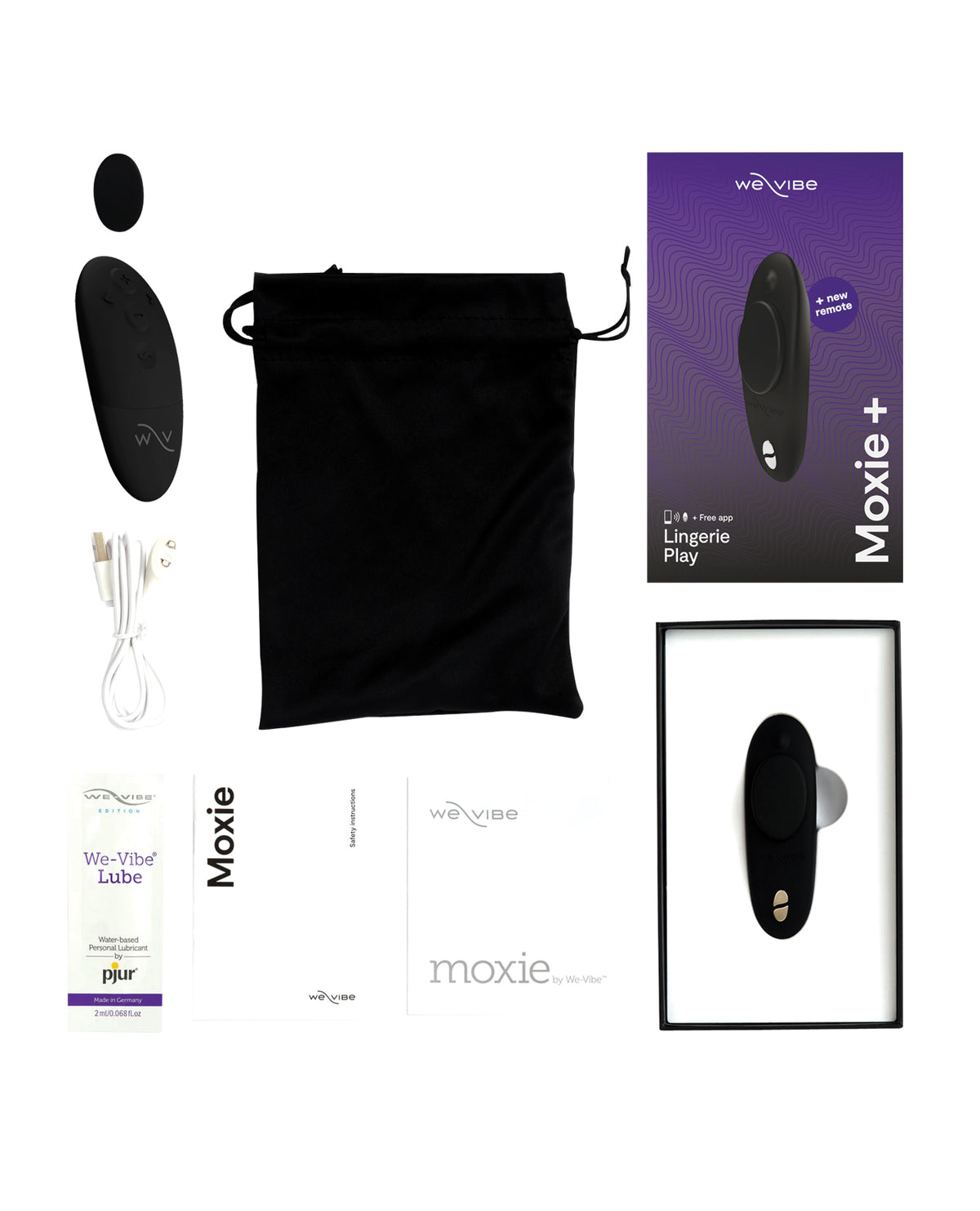 We-Vibe Moxie+ Panty Vibrator – Satin Black – view 3