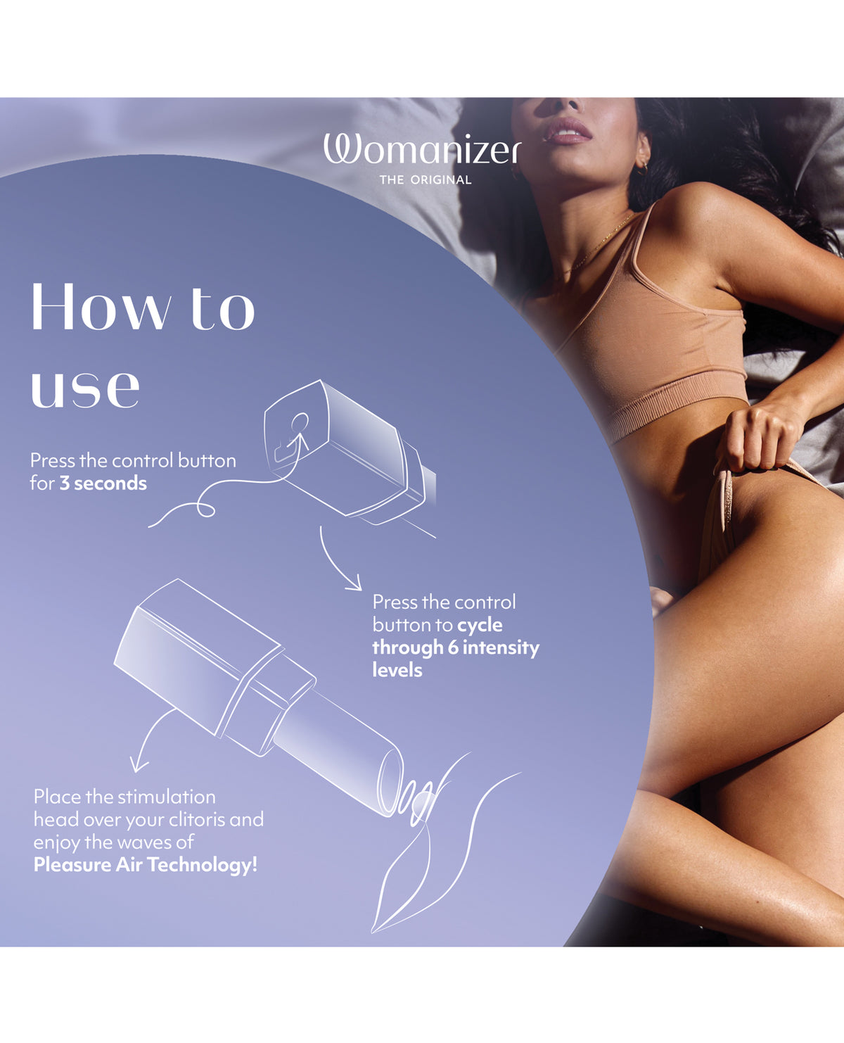 Womanizer Beauty Lipstick Pleasure Air Toy – Lilac – view 4