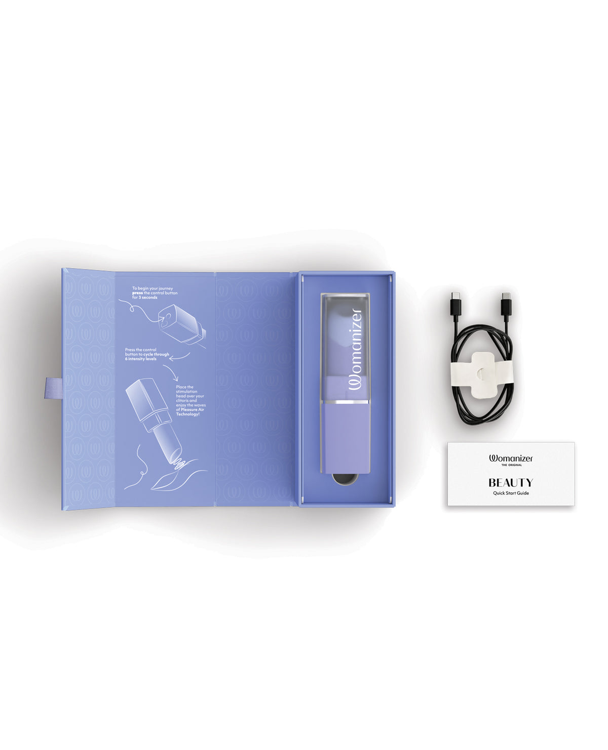 Womanizer Beauty Lipstick Pleasure Air Toy – Lilac – view 6