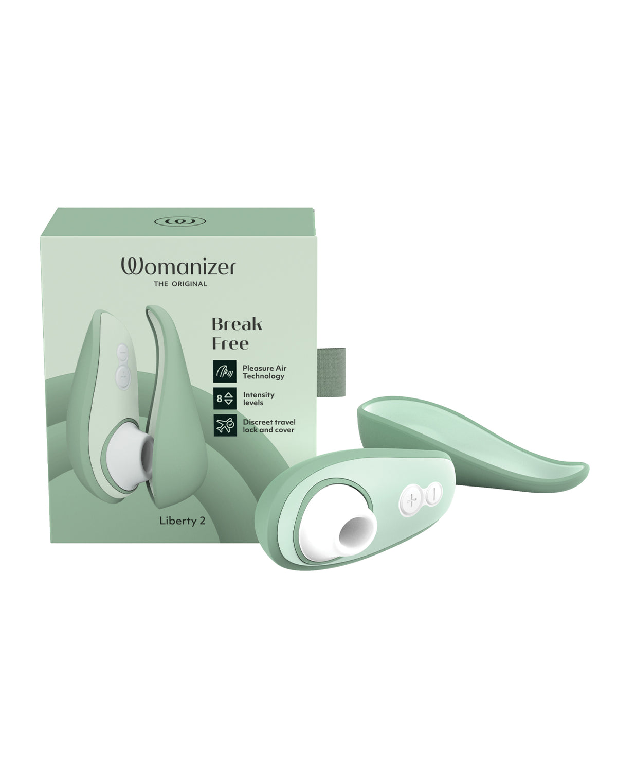 Womanizer Liberty 2 Travel Pleasure Air Stimulator – Sage