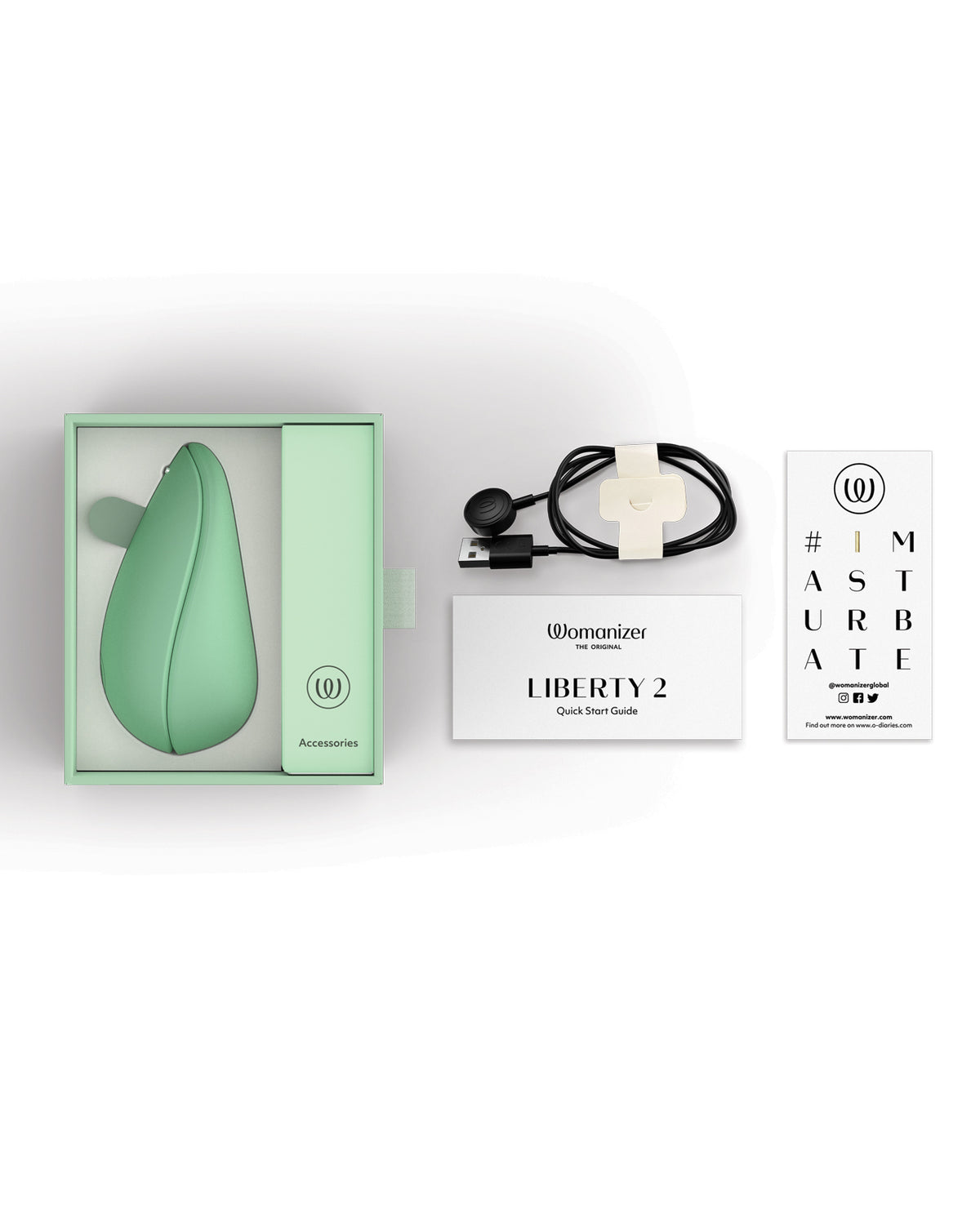 Womanizer Liberty 2 Travel Pleasure Air Stimulator – Sage – view 5
