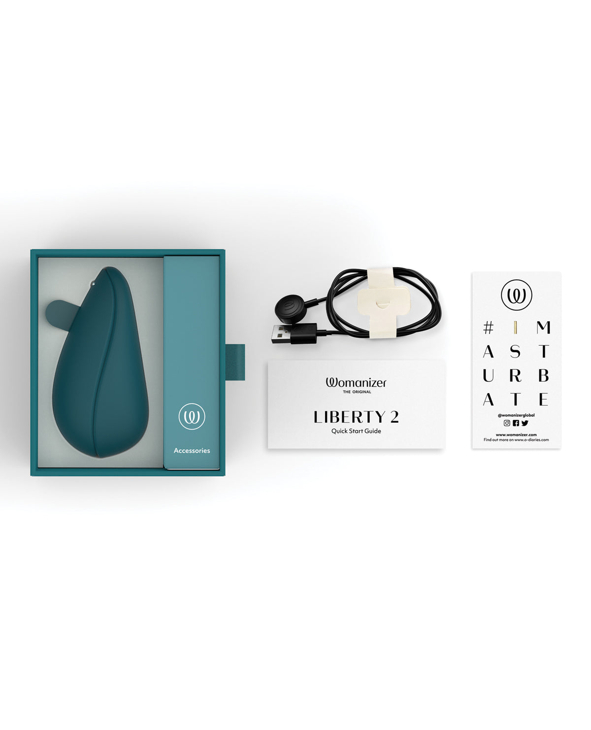 Womanizer Liberty 2 Travel Pleasure Air Stimulator – Dark Petrol – view 5