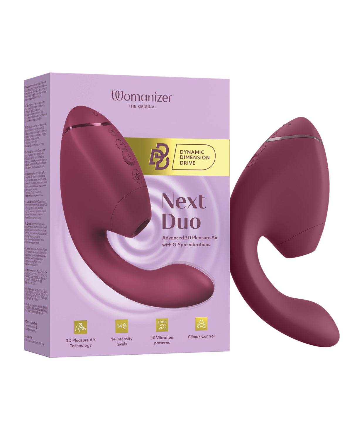 Womanizer Next Duo 3D Pleasure Air Rabbit Vibrator – Dusky Pink