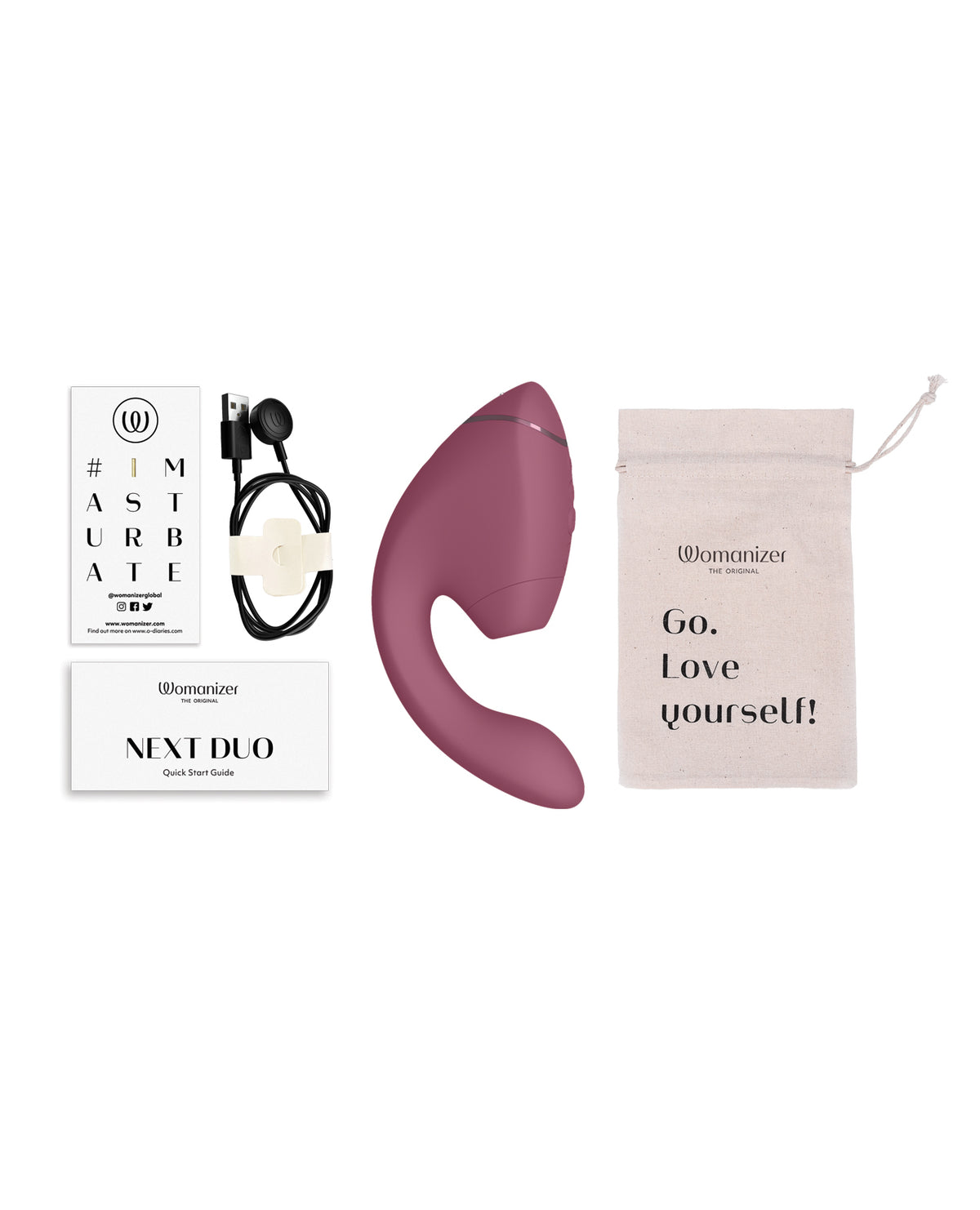 Womanizer Next Duo 3D Pleasure Air Rabbit Vibrator – Dusky Pink – view 6