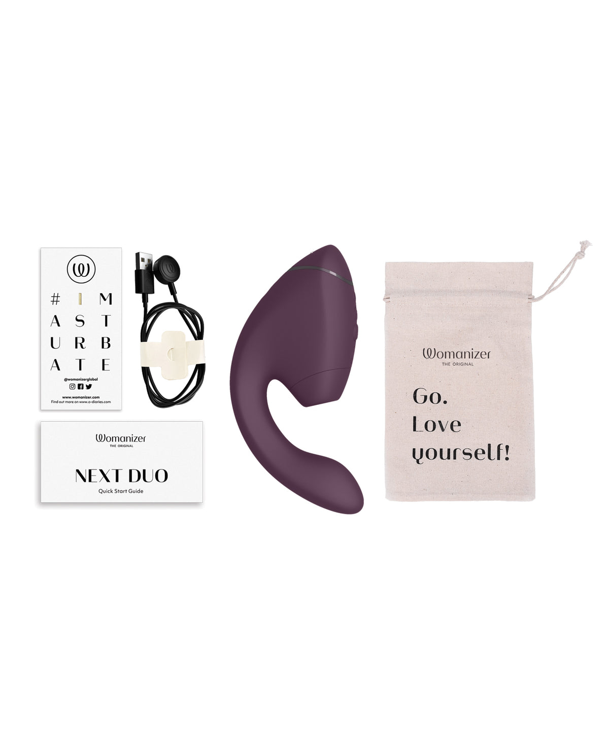 Womanizer Next Duo 3D Pleasure Air Rabbit Vibrator – Dark Purple – view 6