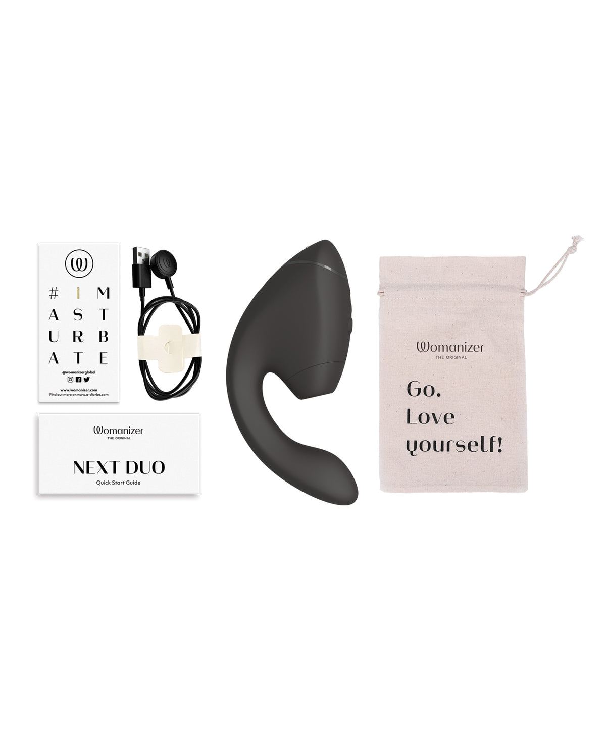 Womanizer Next Duo 3D Pleasure Air Rabbit Vibrator – Black – view 6