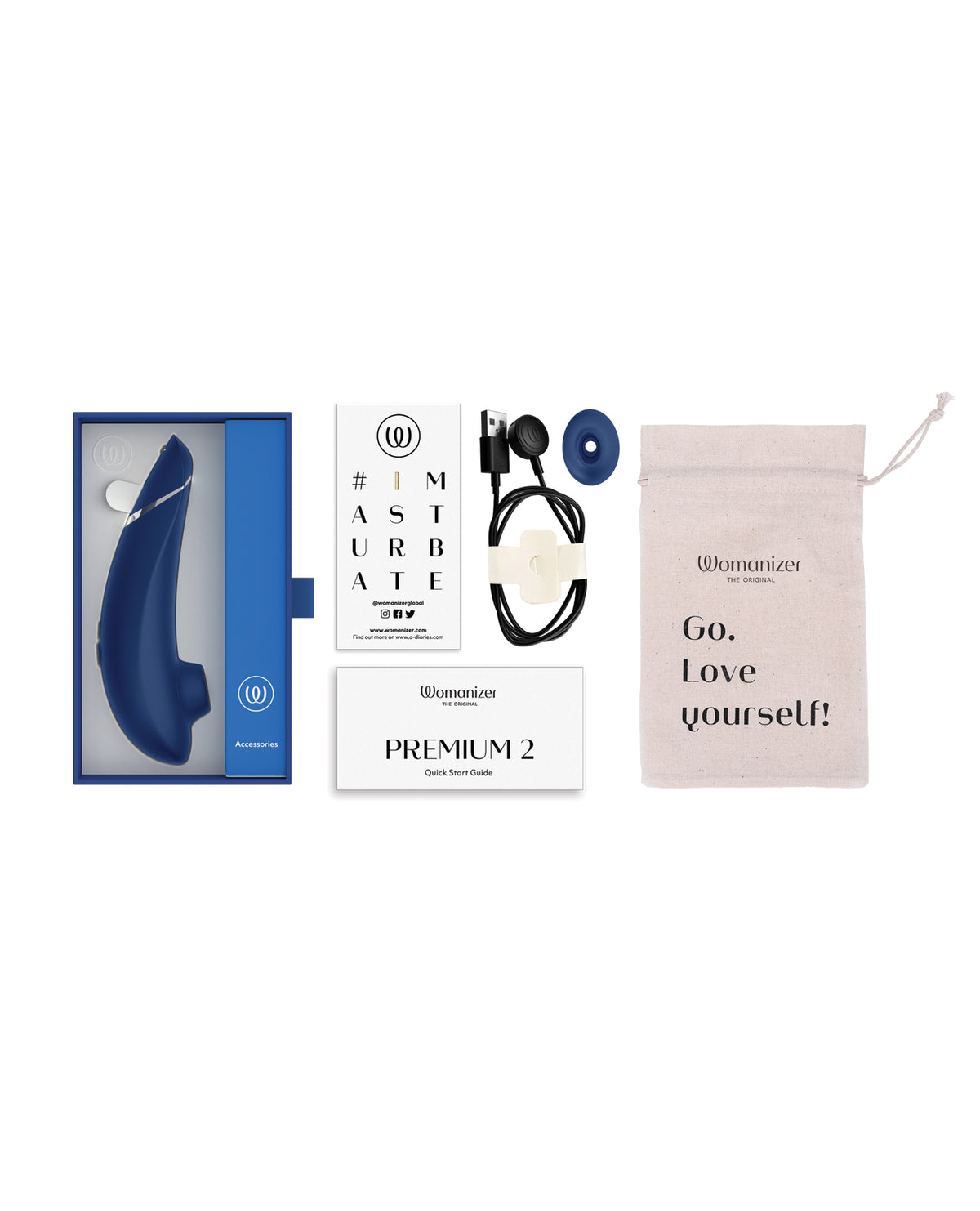 Womanizer Premium 2 Pleasure Air Stimulator – Blueberry – view 5