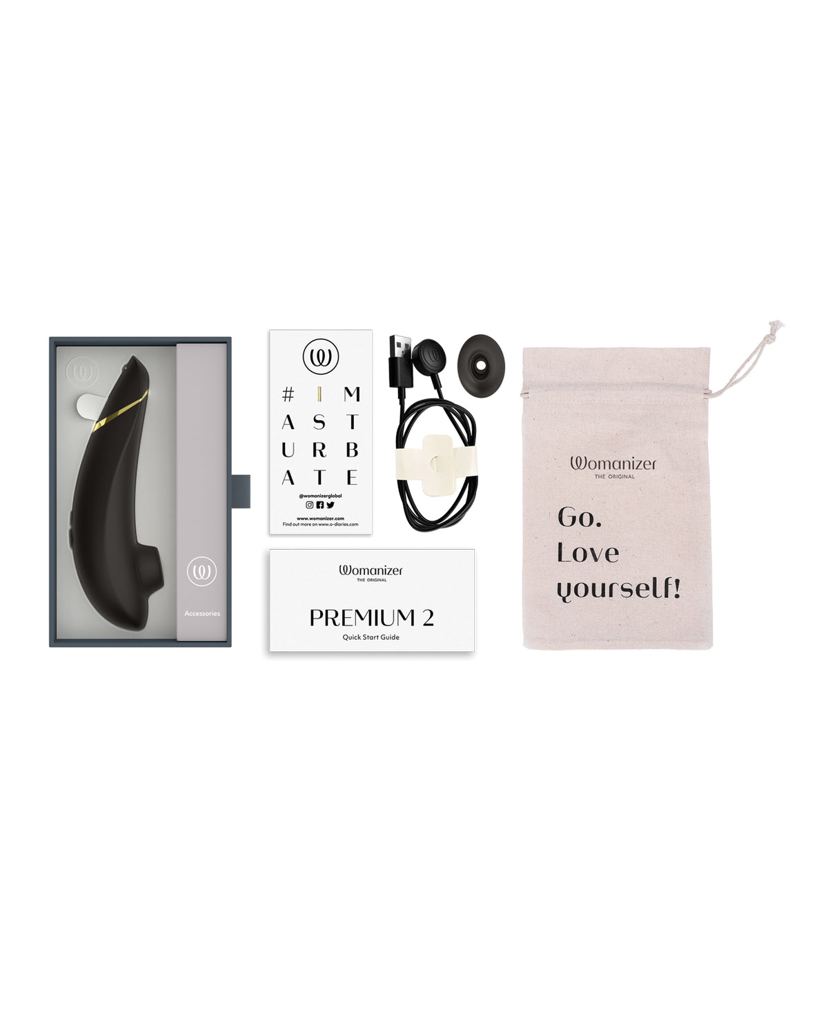 Womanizer Premium 2 Pleasure Air Stimulator – Black – view 5