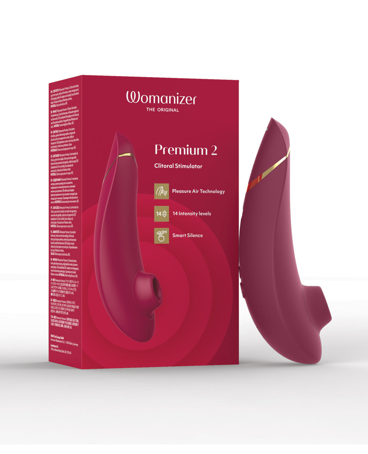 Womanizer Premium 2 Pleasure Air Stimulator – Bordeaux