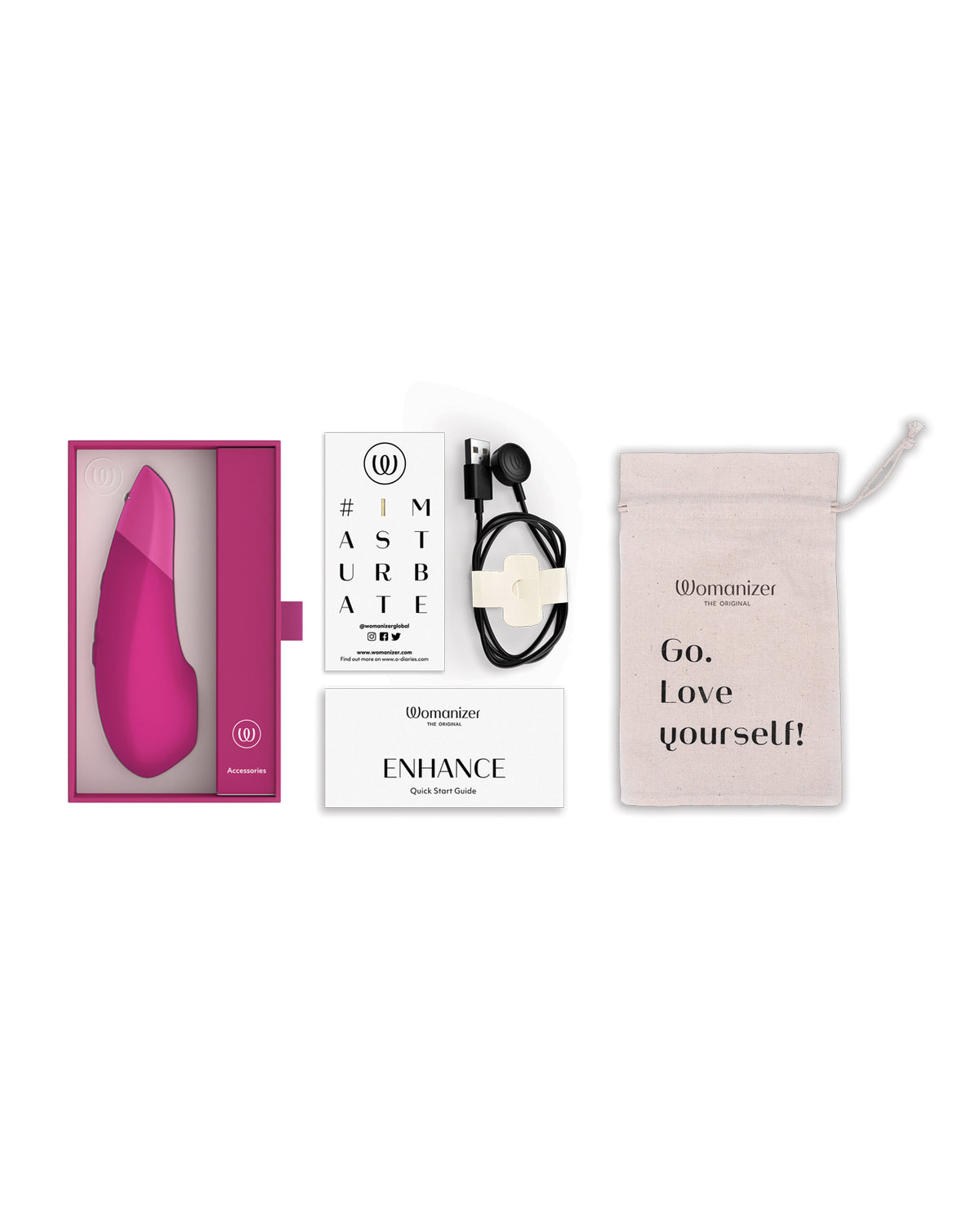 Womanizer Enhance Pleasure Air Clitoral Vibrator – Vibrant Pink – view 6