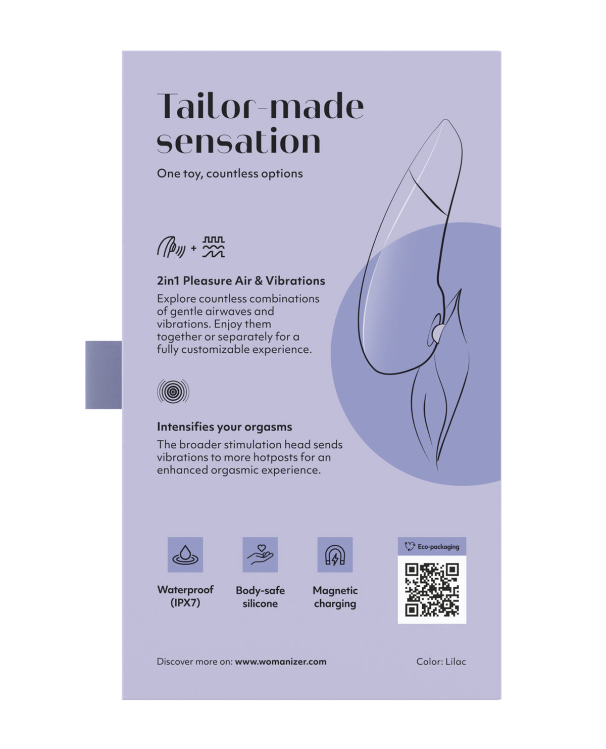 Womanizer Enhance Pleasure Air Clitoral Vibrator – Lilac – view 7
