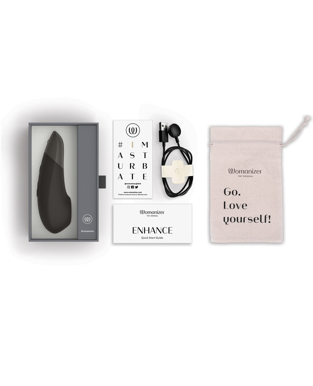 Womanizer Enhance Pleasure Air Clitoral Vibrator – Black – view 6