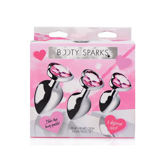 Pink Heart Gem Anal Plug Set