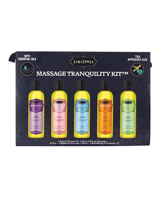 Kama Sutra Massage Tranquility Kit with five massage oils