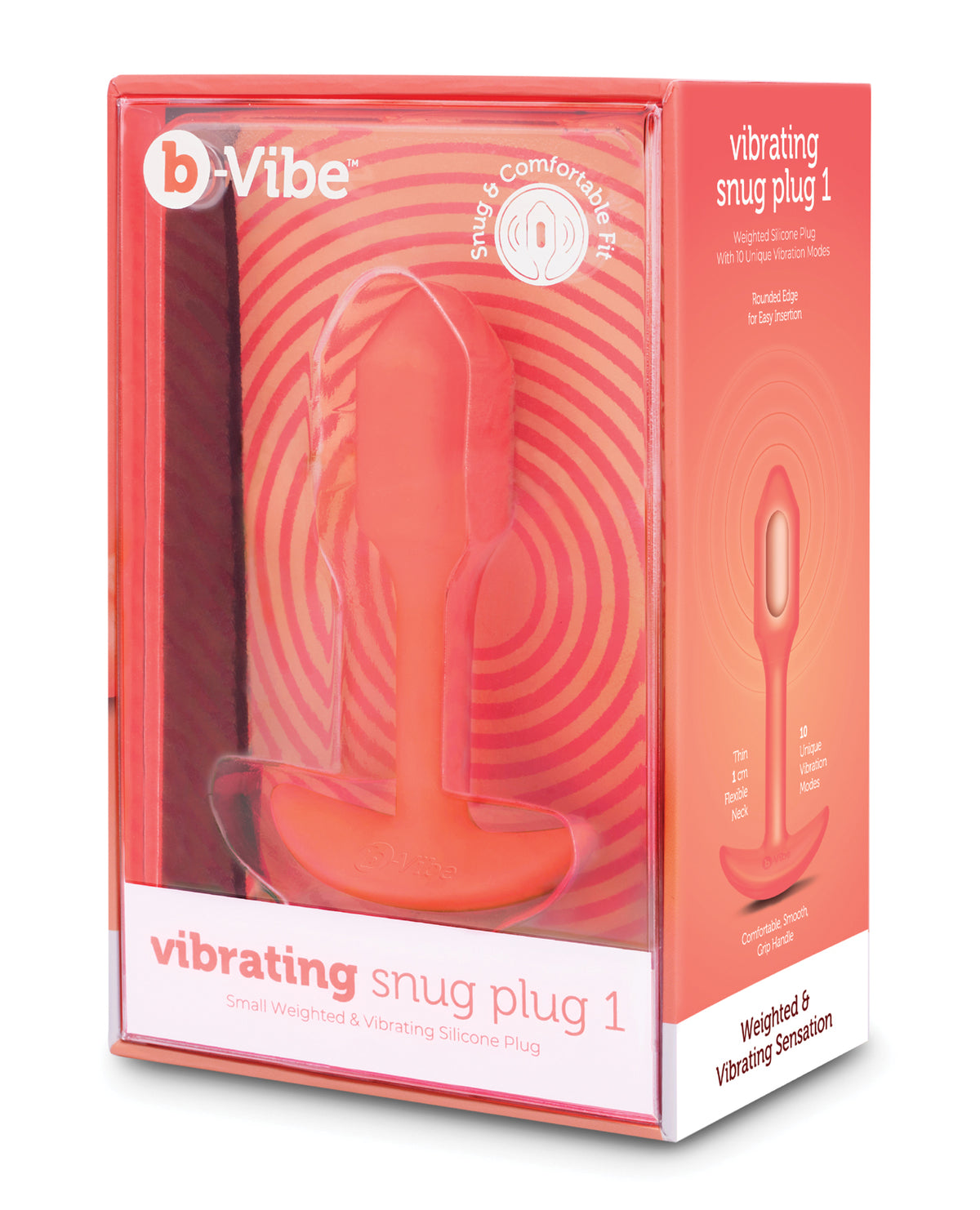 b-Vibe Vibrating Snug Plug small in orange