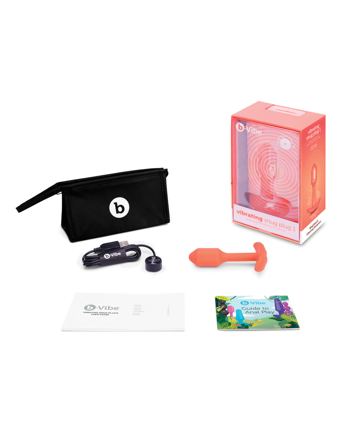 b-Vibe Vibrating Snug Plug small in orange (view 5)
