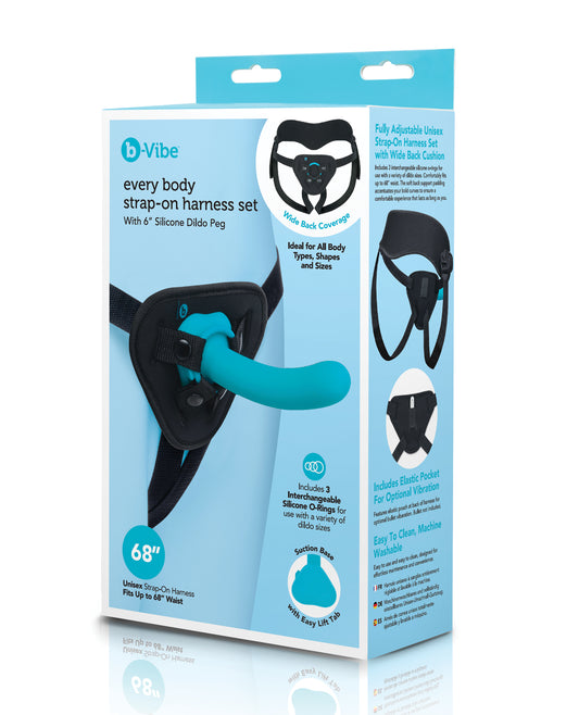 b-Vibe Every Body strap-on harness set with silicone dildo