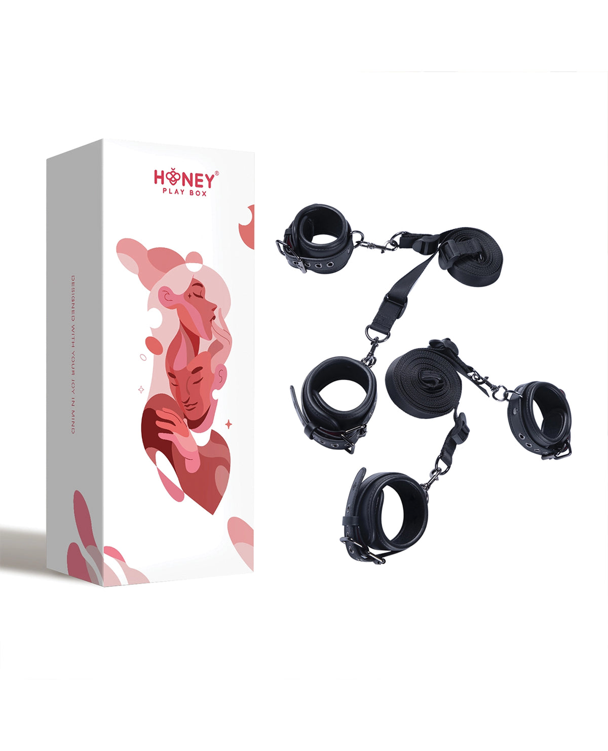 Kinky Play Box under-bed restraint kit in black (view 4)